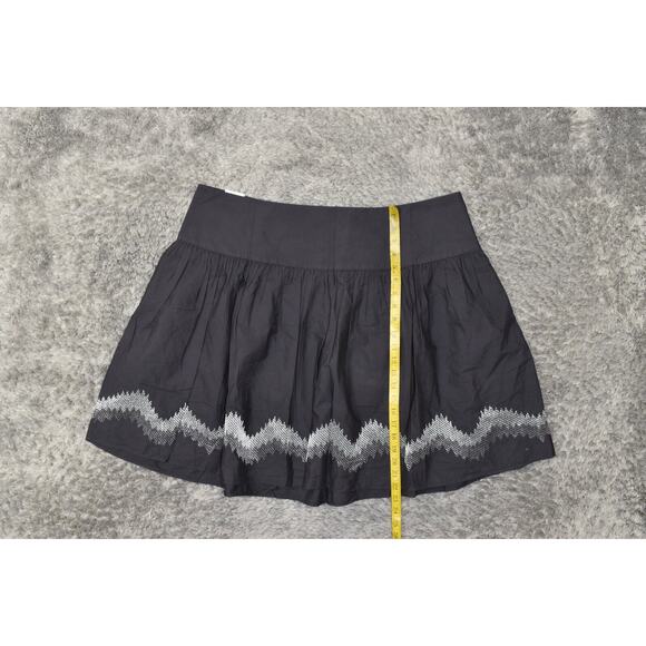 NEW Gap Plus Size 20 Gray Pleated Skirt Cotton Geometric Zip - Picture 2 of 7